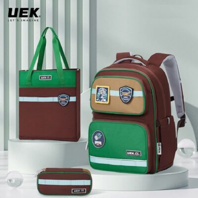 Balo học sinh UEK dòng cao cấp - Nâu cổ điển (Size L)